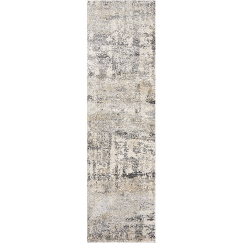 Tapis naturel abstrait Partaap, Tapis de couloir de 2 pi x 7 pi