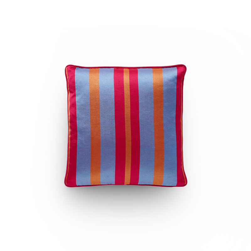 Kutnu Double Face Multi Stripe Pillow, Blue