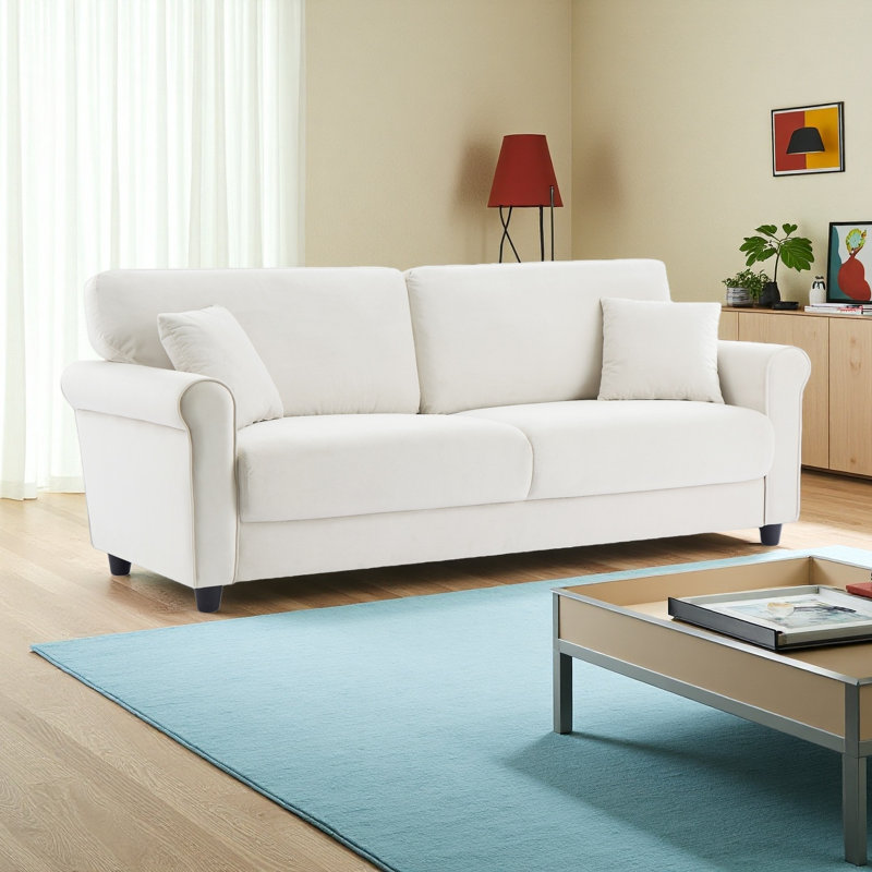 Modern 81" Cloud Couch,Cozy Two Seater Sofa,Loveseat For Living Room, Apartment, Office, Beige