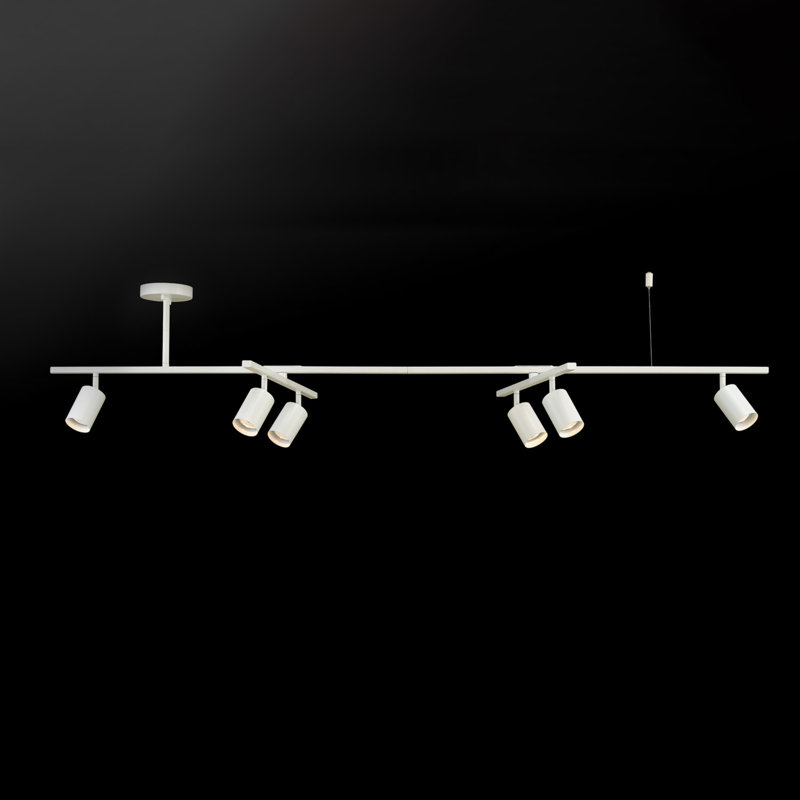West 64'' 6 -Light Fixed Track Track Kit with Dimmable and Adjustable Head