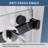 56" To 60" W X 60" H Stainless Steel Matte Black Frameless Double Sliding Tub Door With 8Mm Tempered Glass