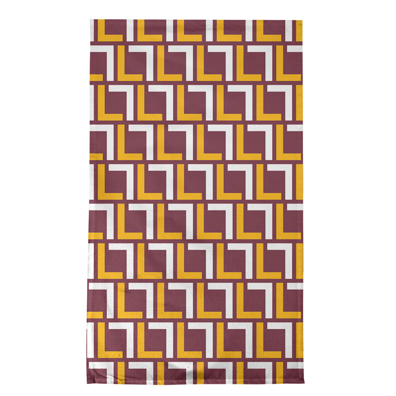Washington Tea Towel Kitchen Towel, Cotton Blend, Burgundy/Gold/White