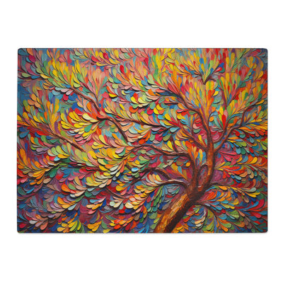 Tree Orphism  Glass Chopping Board