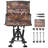 Hunting Chair, 360° Silent Swivel, Foldable Portable Blind Chair, Heavy-Duty Steel Frame Ground Stool Seat, with Armrests, Cover, Anti-Sink Feet, Height Adjustable, 350 Lbs Capacity for Camping