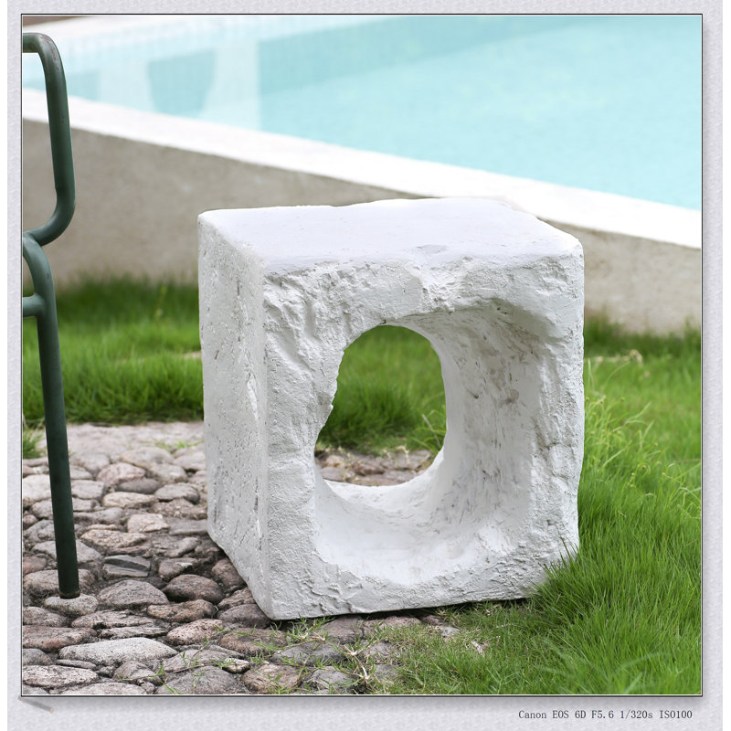 Lyra Outdoor Patio Karst Cave Inspired MGO Side Table With Weather-Resistant And Eco-Friendly Design