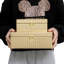 Faux Leather Decorative Jewellery Storage Organizer Boxes Set Of 2, Gold