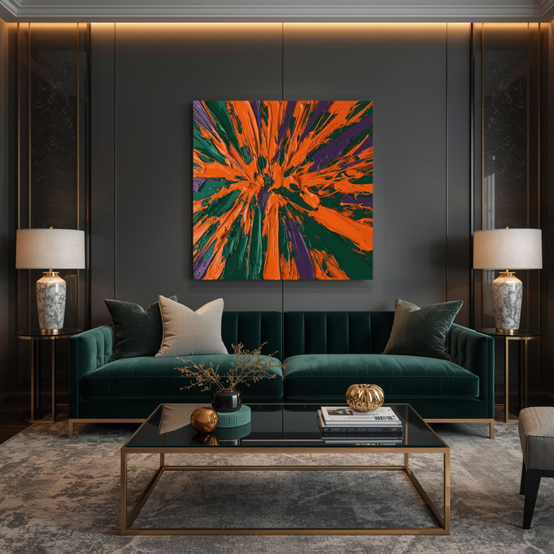 Art mural sur toile Neo Expressionism 42, H 12 po x l 12 po