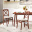 Ensemble de chaises de cuisine avec dossier rembourré avec cadre en bois d'hévéa-810529089