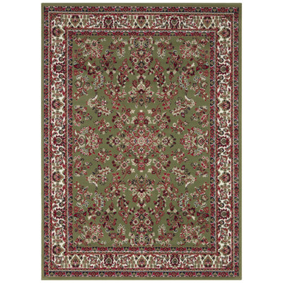 Zabul Tufted Green/Red/Cream Rug