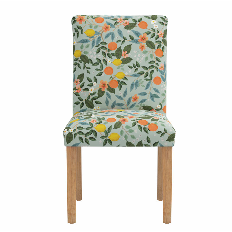 Rifle Paper Co. x Cloth & Company Lorraine Dining Chair, Rpc Citrus Grove Mint Linen