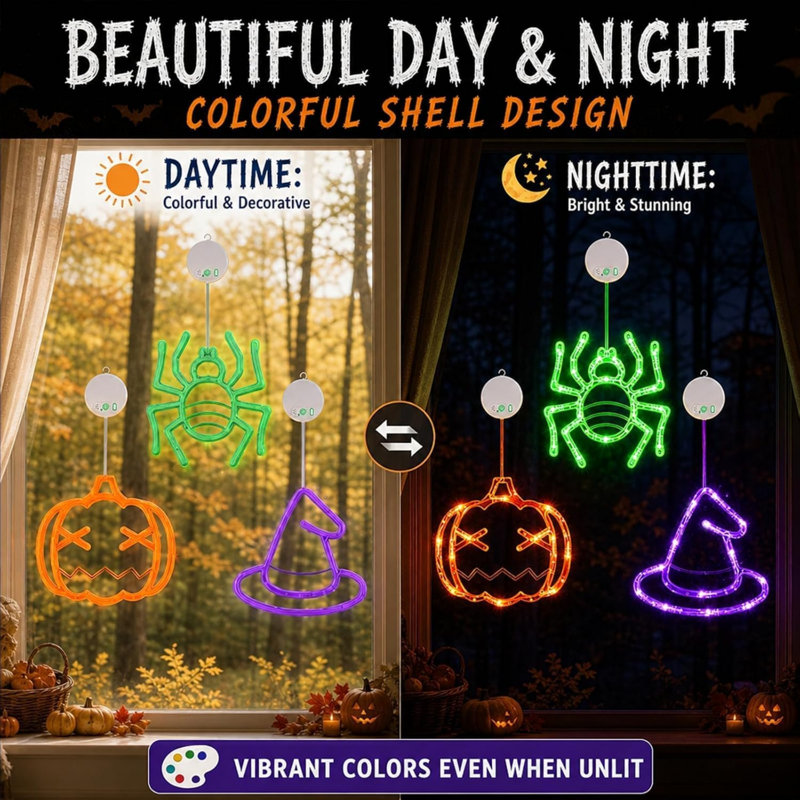 Guirlande de citrouilles-citrouilles d'Halloween rechargeables, lot de 3