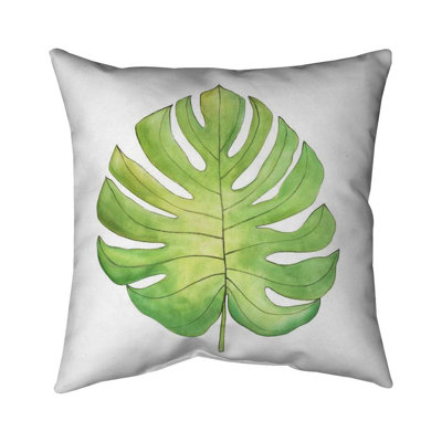 Tropical leaf - 16"x16" Throw pillow cover - Poly twill - Print on demand