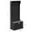 28" 3-In-1 Entryway Hall Tree With Storage Bench, Coat Rack With Four Hooks And Shoe Storage, Black