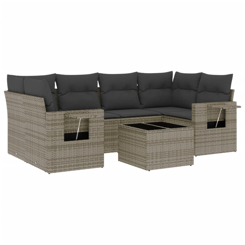 Vidaxl Garden Sofa Set Grey, Dark Grey
