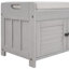 Banc de rangement avec 3 portes en forme de volet, banc à chaussures avec coussin amovible et espace de rangement caché (gris délavé, ancien SKU: WF284226AAE)-1520481600