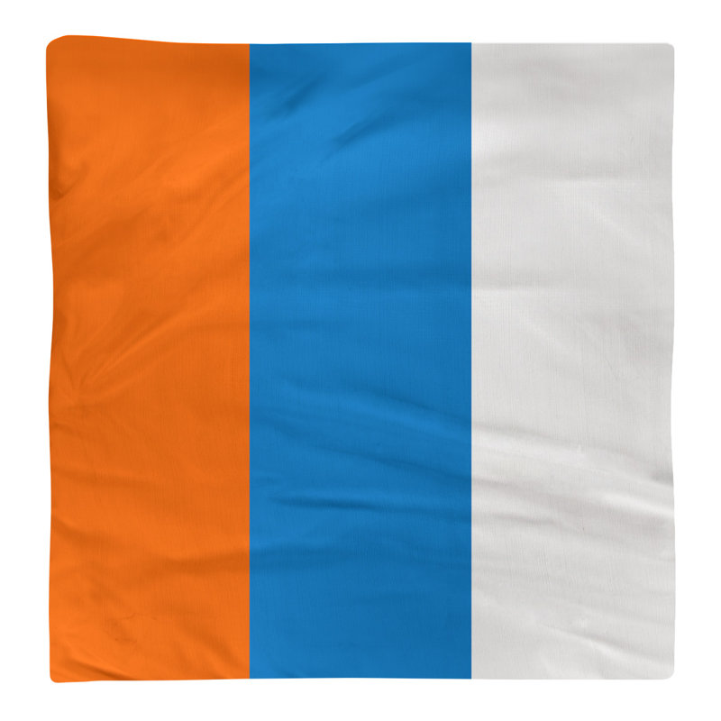 Serviette de coton 22" miami dîner, Orange / bleu / blanc
