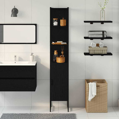  Bathroom Cabinet 33 X 33 X 185.5 Cm Engineered Wood