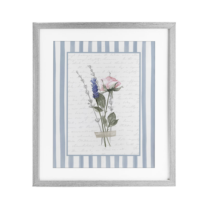 Delicate Herbs Sketch Framed Print Under Glass, design by Lettered and Lined, Farmhouse Grey Frame, 21" H x 17" W
