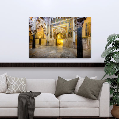 Intérieur de la mosquée. La Mezquita, Cordoue, province de Cordoue, Andalousie, Espagne méridionale, architecture contemporaine, art mural