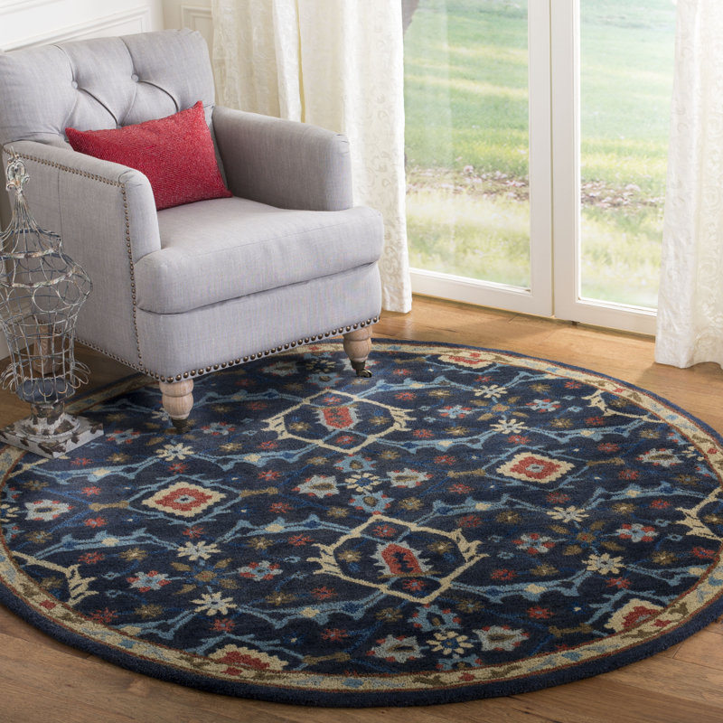 Wahcheechee Hand Tufted Wool Oriental Rug, Round 6'