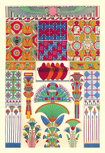 « égyptienne décoration » par auguste racinet, impression
