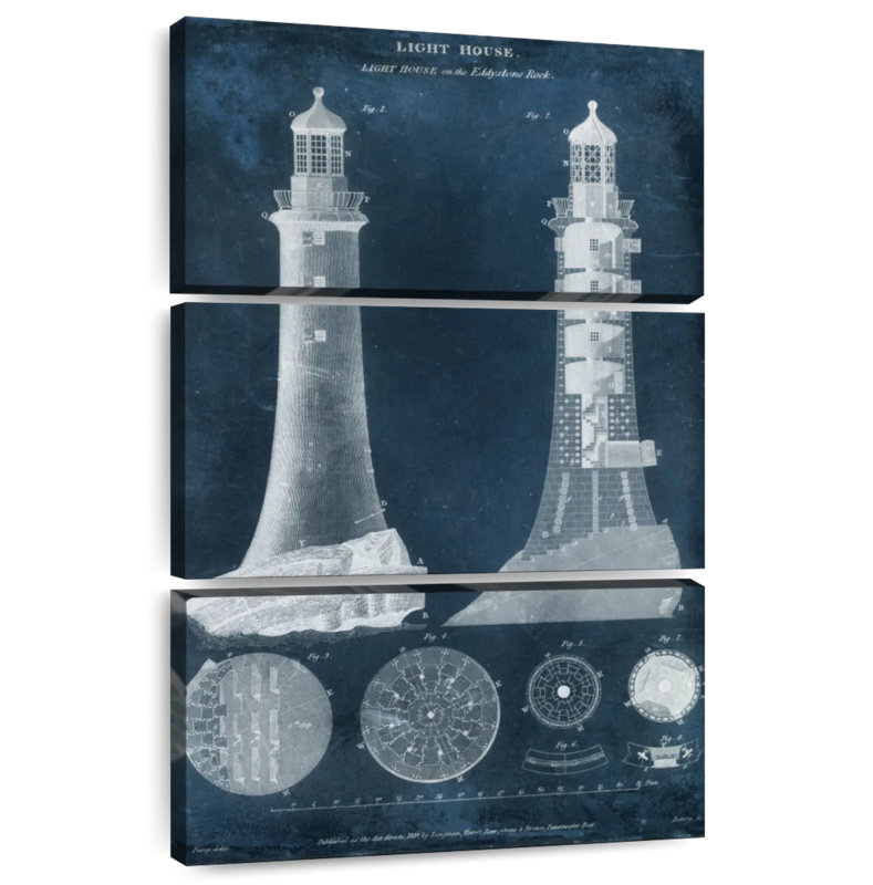 Laelle Lighthouse Blueprint, 45" H x 28" W