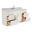 Meuble-lavabo sur pied simple 67 po avec plateau en marbre de Carrare Partham-93068111
