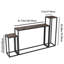 Ensemble de console étroite 3 pièces avec plateau en marbre, table de couloir étroite