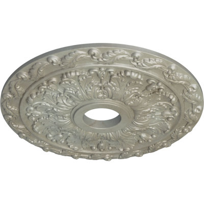 Endurathane Bailey Ceiling Medallion, 18 1/8"OD x 3/4"P (Fits Canopies up to 4"), Hand-Painted Polished Copper Finish