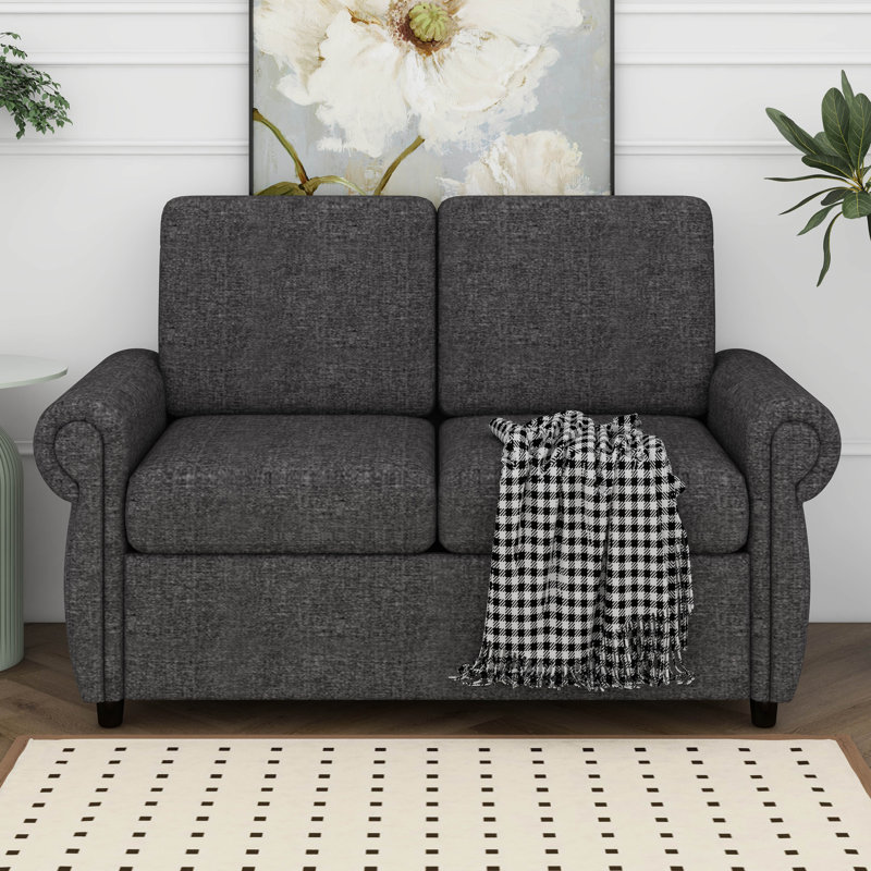 Canapé-lit escamotable de 57,9 po, causeuse avec matelas à mémoire de forme simple avec deux ports USB pour les espaces de salon