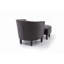 Chaise Salem G00203-C + repose-pieds, brun foncé-853372912
