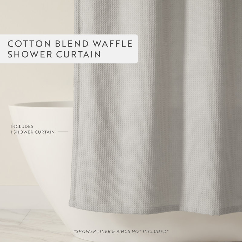 Rideau de douche Waffle, Gris