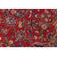 Tapis rouge en laine noué à la main vintage rétro Kashan Wong - 9 pi 11 po x 13 pi 0 po