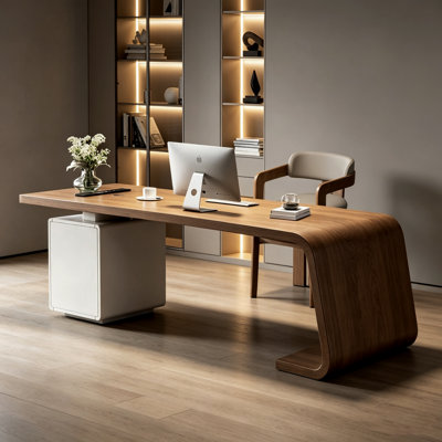 Table de bureau incurvée 102,36 po Modern Luxury