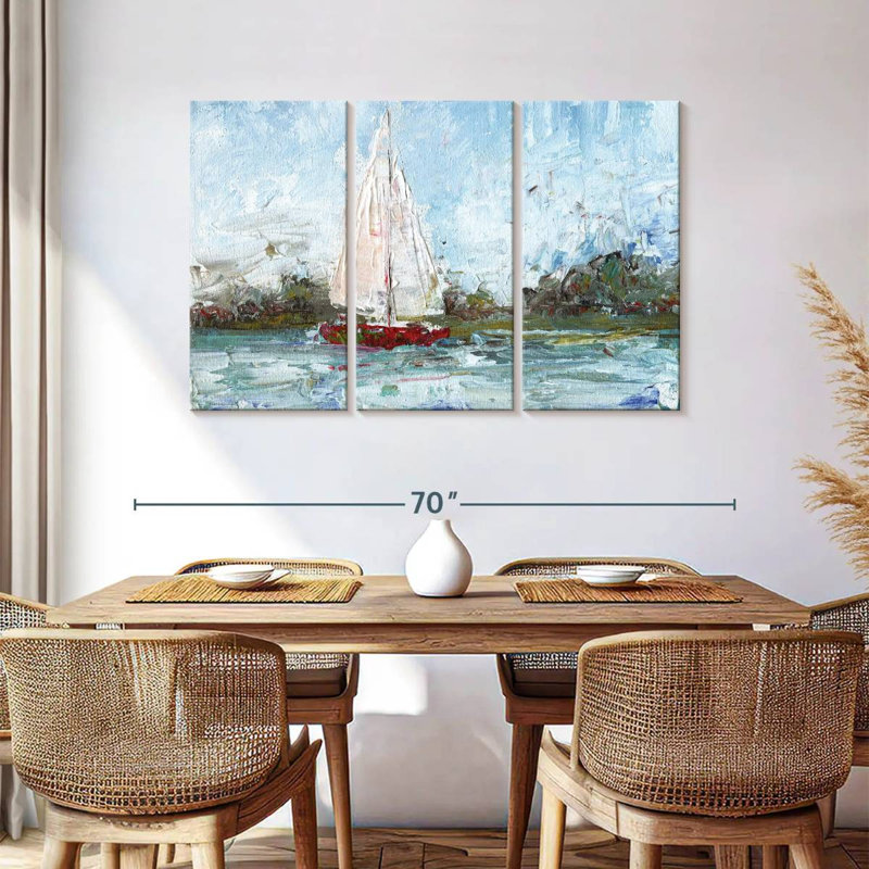 Mehar Here We Go A Sailing, 36" H x 57" W