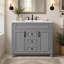 Meuble-lavabo moderne de 91 cm (36 po) avec lavabo et 2 portes à fermeture en douceur, solution de rangement élégante pour toute salle de bain-305889746-305889749
