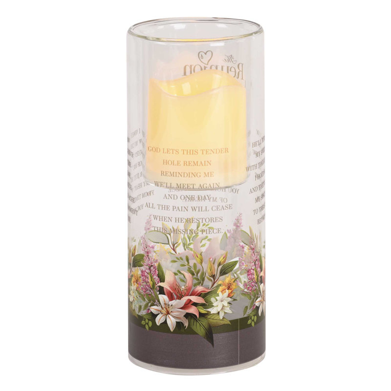Bougeoir cœur de réunion floral 10H