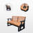 2-Seater Wood Outdoor Glider Chair, Dark Grey And Brown-123040647