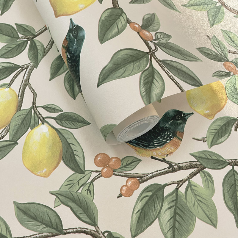 10.05m x 53cm Matte Wallpaper Roll, Cream Yellow