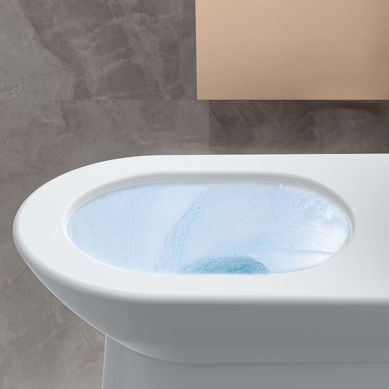 Toilette allongée une pièce avec double chasse 3 / 4,8 L, siège en forme de D à fermeture douce, certifié cUPC
