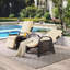 Chaise longue d'extérieur inclinable pour terrasse avec table basse-1380671823