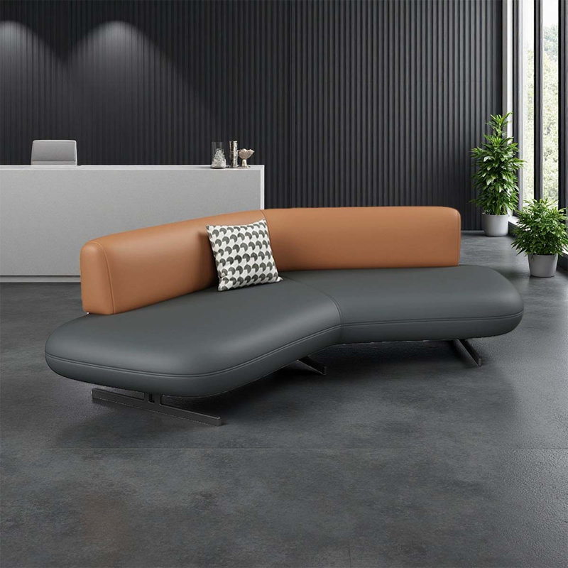 Canapé de réception créative de style commercial gris-orange