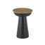 Table d'appoint en métal avec plateau en bois brun Claudine