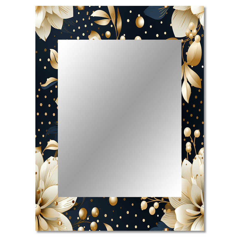 Motif à pois Krause Victorian Elegance - Miroir décoratif à pois, 40 po x 30 po