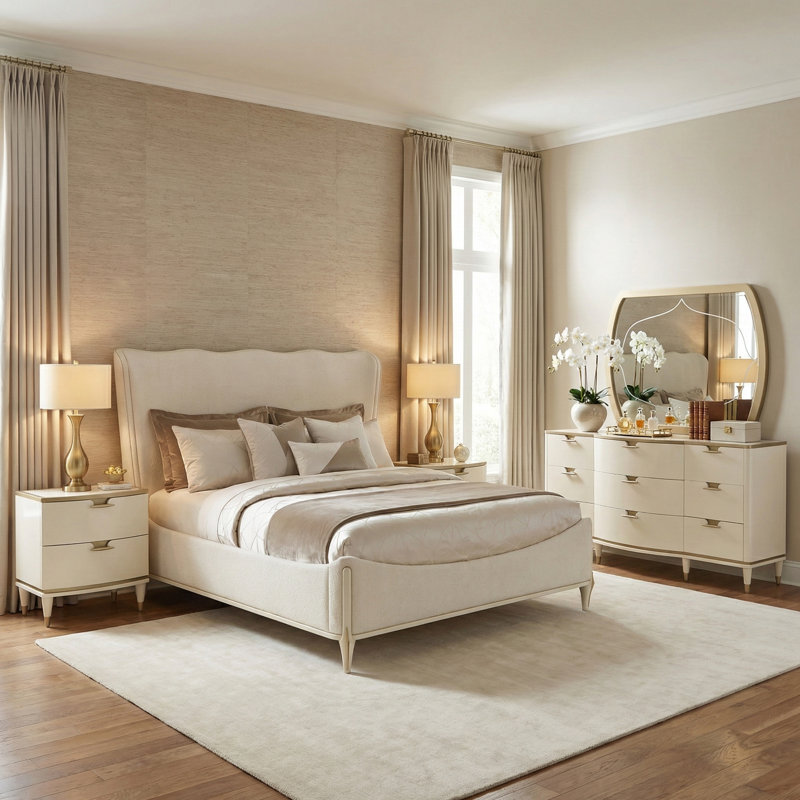 La Terrazza Nightstand, Large - Creamy Pearl
