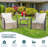 3-Piece 2-Person Wicker Patio Seating Group with Cushion-1471926542