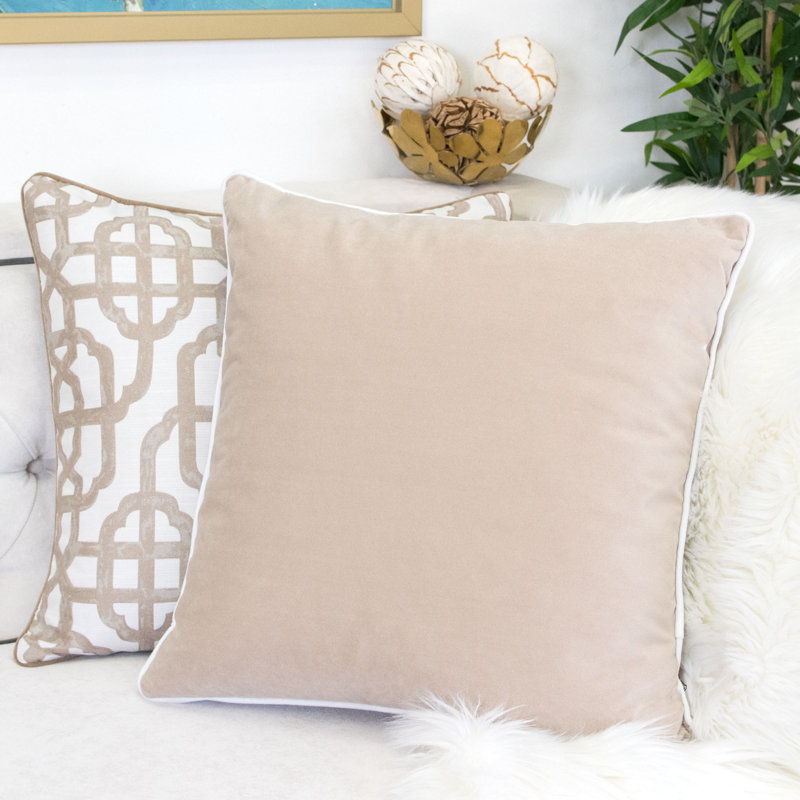  Square Indoor Pillow Cover and Insert, Sand