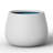 10 in. Medium Bright White Concrete Round Planter / Pot with Drainage Holes for Indoor & Outdoor-1316010812-1316010808