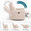  L'ensemble de salon inclinable 2 pièces Sherry comprend un canapé inclinable manuel de 80 po avec console centrale rabattable et un fauteuil inclinable de 34 po-521878831