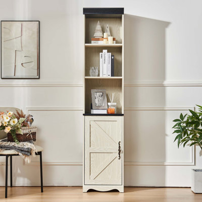 Armoire de rangement modulaire en bois avec 5 tablettes et quincaillerie de qualité supérieure